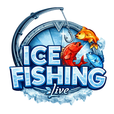 Ice Fishing avtomat zimska tema ribištvo bonus funkcije in divji simboli
